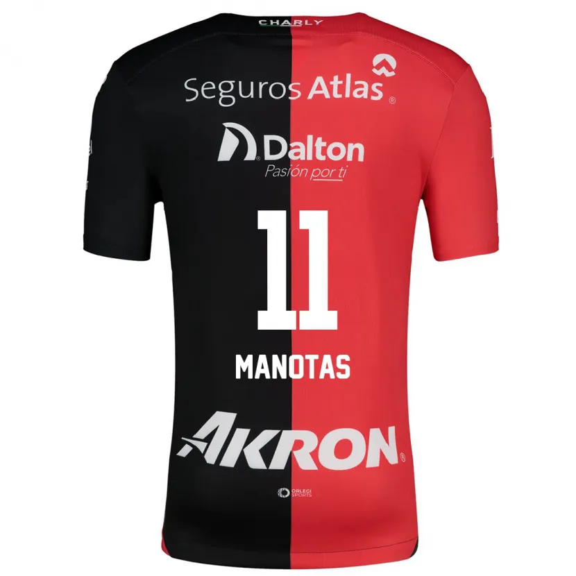 Danxenレディースマウロ・マノタス#11赤、黒ホームシャツ2024/25ジャージーユニフォーム