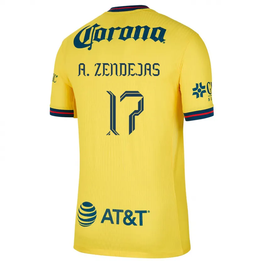 Danxenレディースアレハンドロ・センデハス#17黄 青ホームシャツ2024/25ジャージーユニフォーム