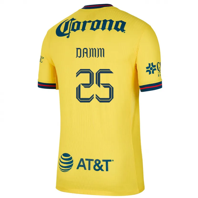 Danxenレディースユルゲン・ダム#25黄 青ホームシャツ2024/25ジャージーユニフォーム