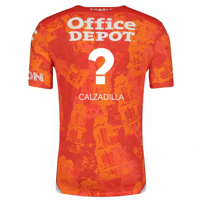 DanxenレディースLuis Calzadilla#0オレンジ ホワイトアウェイシャツ2024/25ジャージーユニフォーム