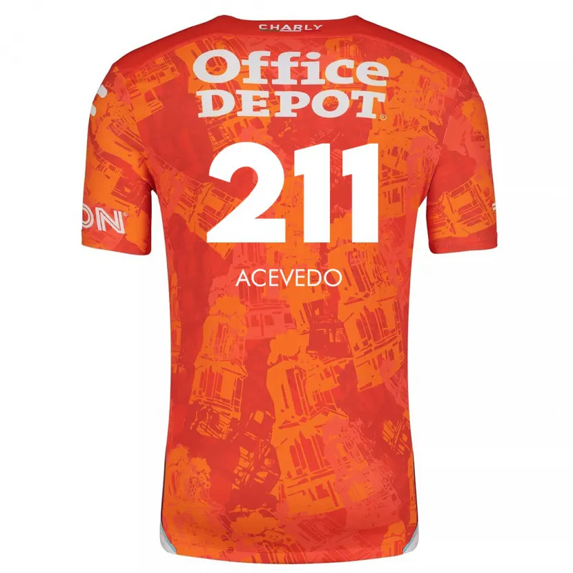 DanxenレディースGerardo Acevedo#211オレンジ ホワイトアウェイシャツ2024/25ジャージーユニフォーム