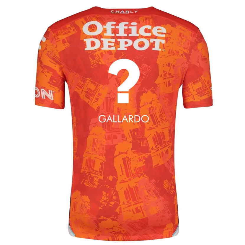 DanxenレディースHéctor Gallardo#0オレンジ ホワイトアウェイシャツ2024/25ジャージーユニフォーム
