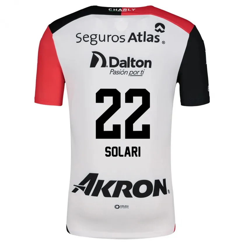 Danxenレディースアウグスト・ソラーリ#22白 赤 黒アウェイシャツ2024/25ジャージーユニフォーム