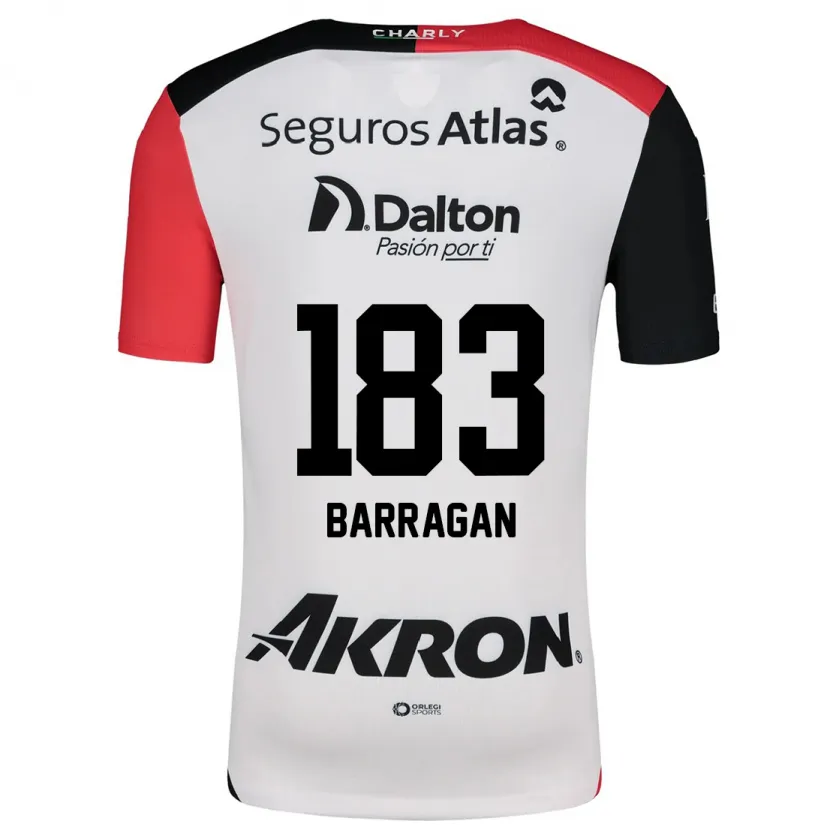 Danxenレディースロベルト・バラガン#183白 赤 黒アウェイシャツ2024/25ジャージーユニフォーム