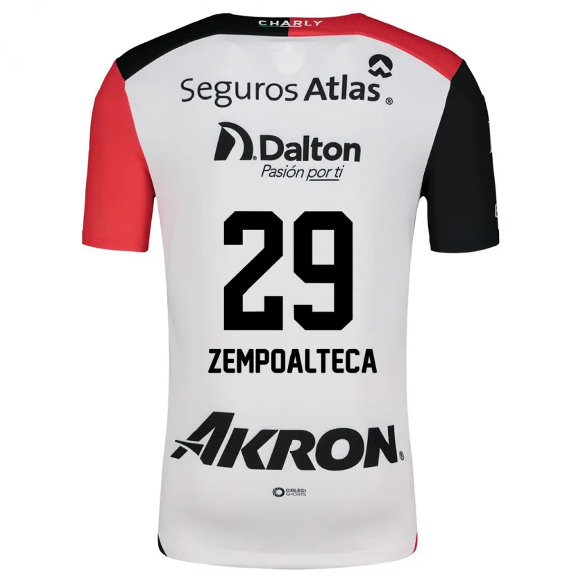 DanxenレディースKarla Zempoalteca#29白 赤 黒アウェイシャツ2024/25ジャージーユニフォーム