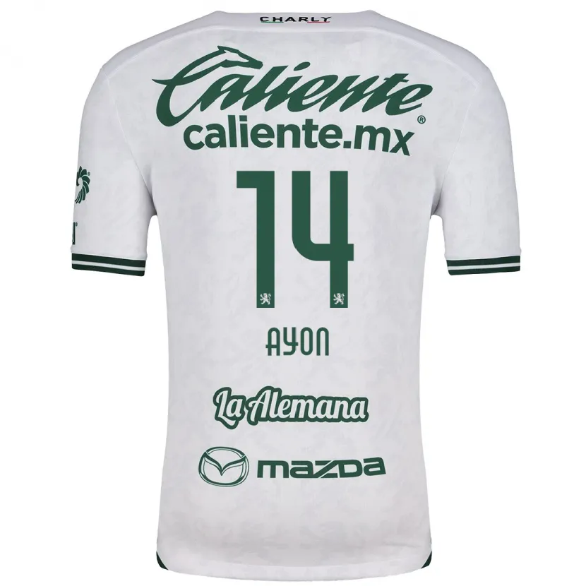 DanxenレディースEttson Ayón#14ホワイト グリーンアウェイシャツ2024/25ジャージーユニフォーム