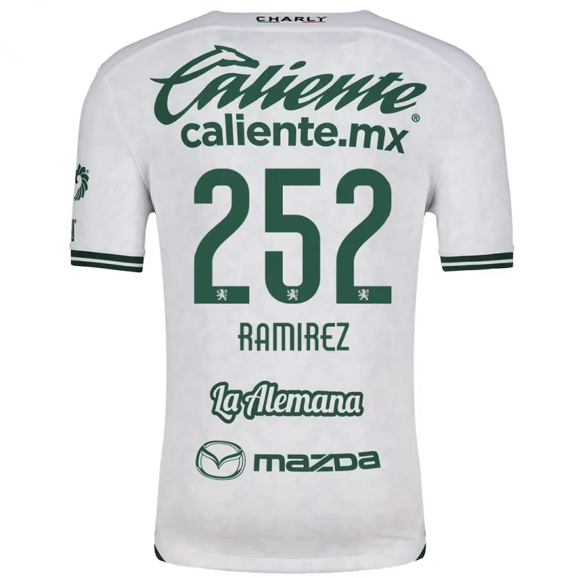 Danxenレディースルイス・ラミレス#252ホワイト グリーンアウェイシャツ2024/25ジャージーユニフォーム