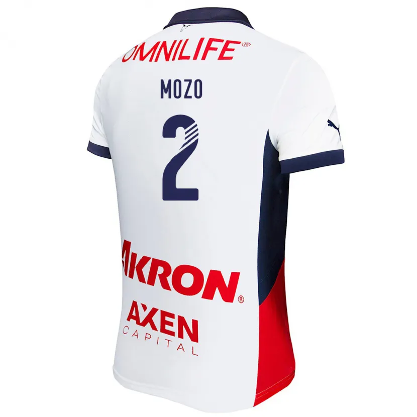 Danxenレディースアラン・モゾ#2白 赤 青アウェイシャツ2024/25ジャージーユニフォーム