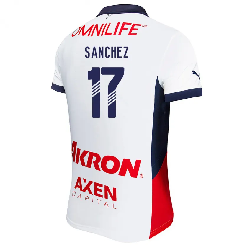Danxenレディースヘスス・サンチェス#17白 赤 青アウェイシャツ2024/25ジャージーユニフォーム