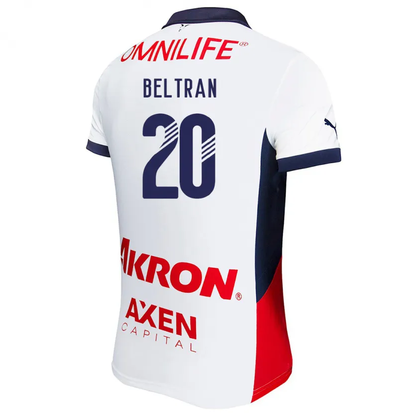 Danxenレディースフェルナンド・ベルトラン#20白 赤 青アウェイシャツ2024/25ジャージーユニフォーム