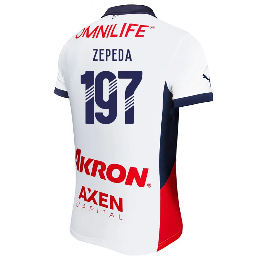 DanxenレディースCarlos Zepeda#197白 赤 青アウェイシャツ2024/25ジャージーユニフォーム