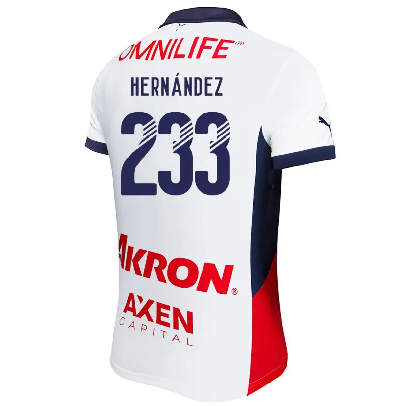 DanxenレディースZinedine Hernández#233白 赤 青アウェイシャツ2024/25ジャージーユニフォーム