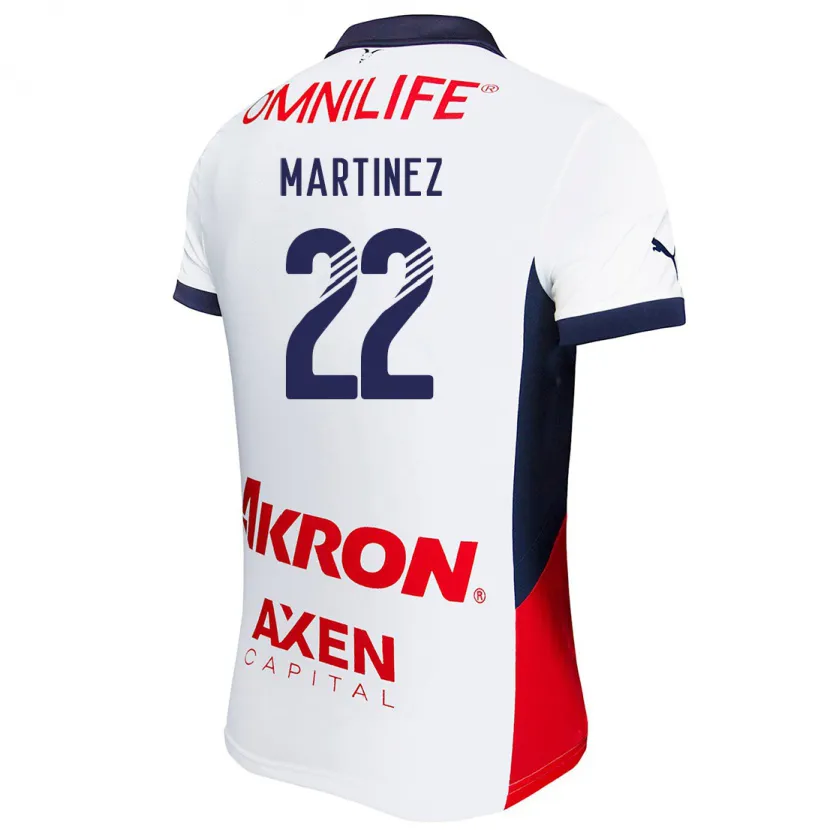Danxenレディースカルラ・マルティネス#22白 赤 青アウェイシャツ2024/25ジャージーユニフォーム