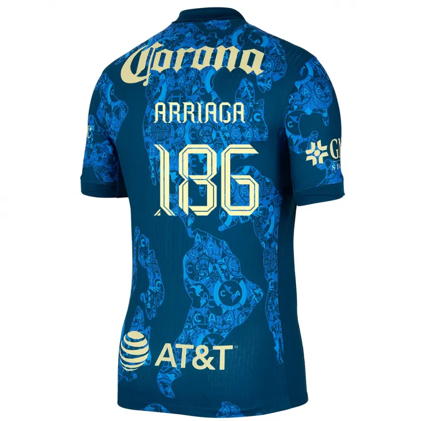 DanxenレディースDiego Arriaga#186青 黄アウェイシャツ2024/25ジャージーユニフォーム
