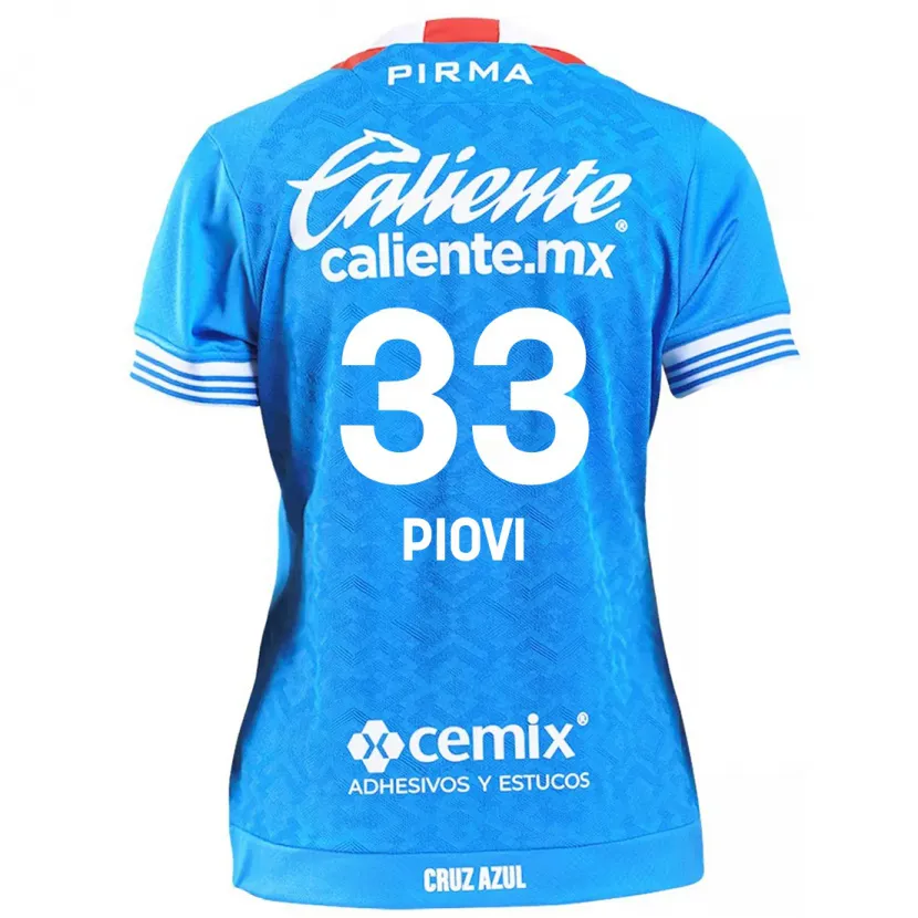 DanxenキッズGonzalo Piovi#33スカイブルーホームシャツ2024/25ジャージーユニフォーム