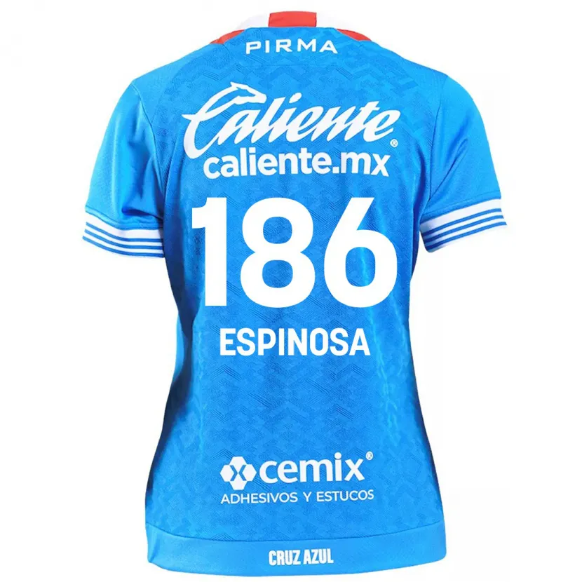 DanxenキッズBrandón Espinosa#186スカイブルーホームシャツ2024/25ジャージーユニフォーム