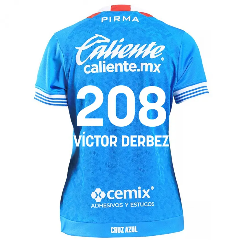 DanxenキッズLouis Víctor Derbez#208スカイブルーホームシャツ2024/25ジャージーユニフォーム
