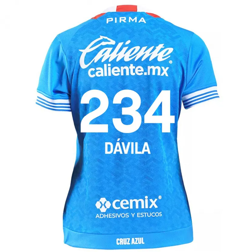 DanxenキッズEmilio Dávila#234スカイブルーホームシャツ2024/25ジャージーユニフォーム