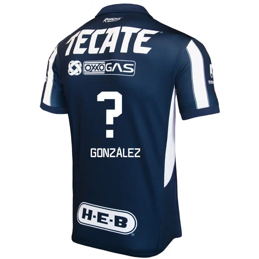 DanxenキッズIrvin González#0青 赤 白ホームシャツ2024/25ジャージーユニフォーム