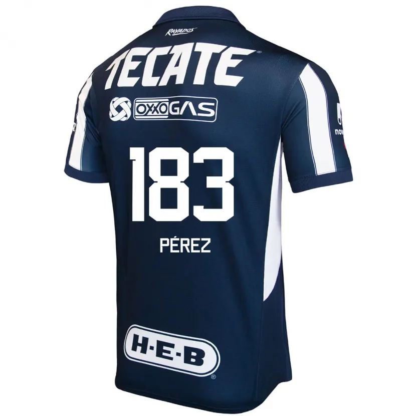 DanxenキッズSantiago Pérez#183青 赤 白ホームシャツ2024/25ジャージーユニフォーム