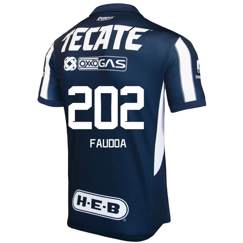 DanxenキッズJuan Faudoa#202青 赤 白ホームシャツ2024/25ジャージーユニフォーム