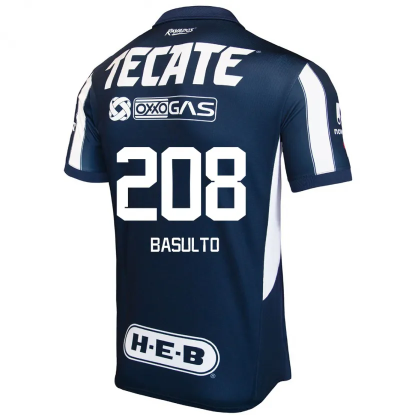 DanxenキッズLuis Basulto#208青 赤 白ホームシャツ2024/25ジャージーユニフォーム