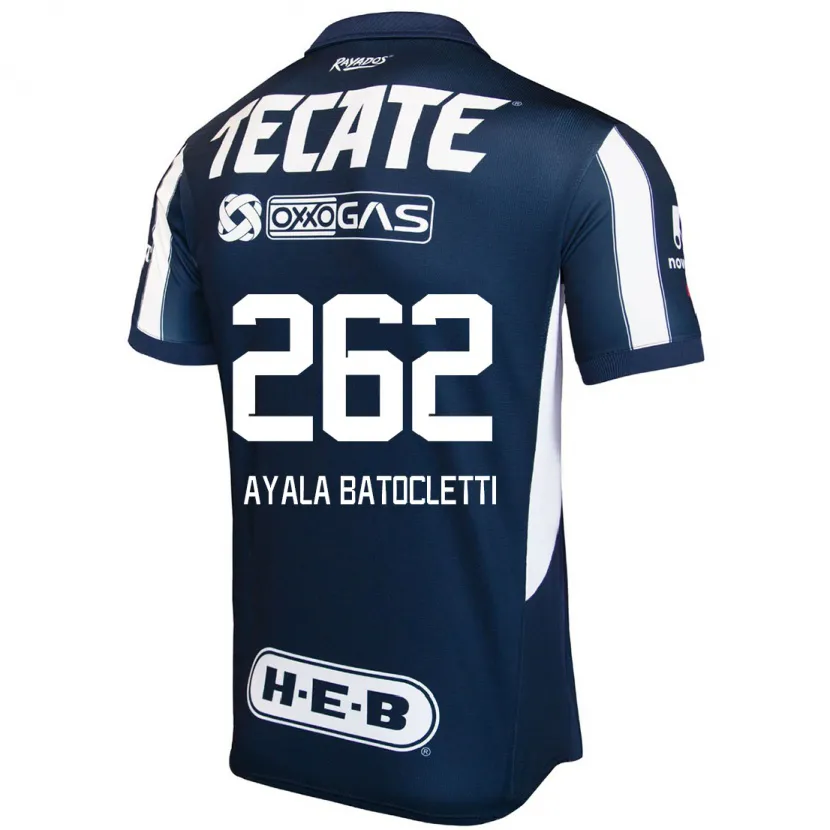 DanxenキッズNahuel Ayala Batocletti#262青 赤 白ホームシャツ2024/25ジャージーユニフォーム