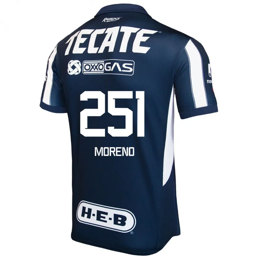 DanxenキッズJosué Moreno#251青 赤 白ホームシャツ2024/25ジャージーユニフォーム