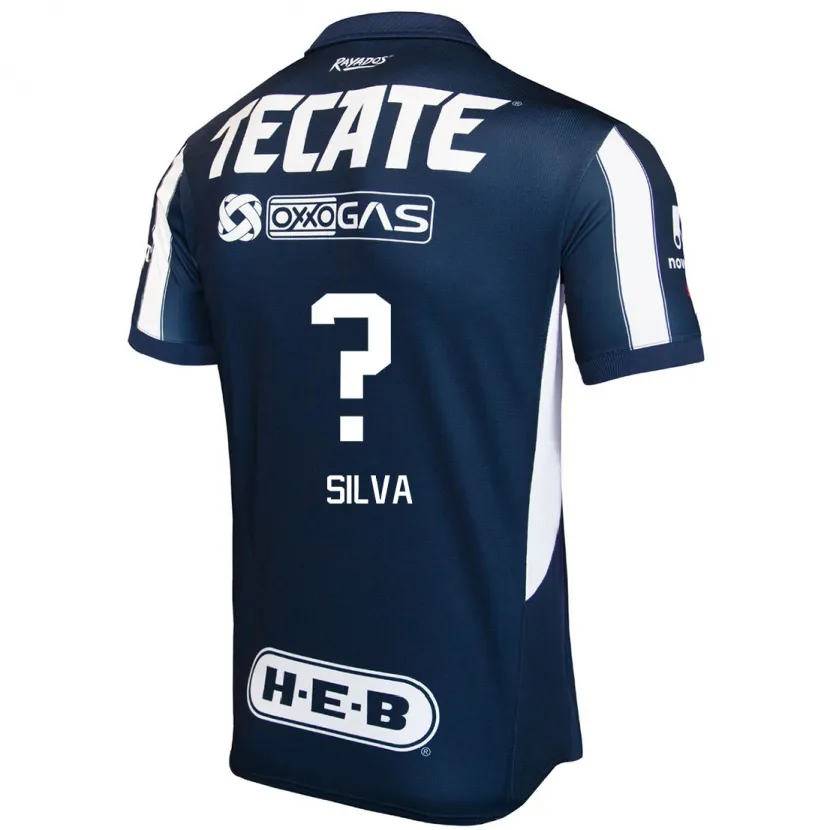DanxenキッズPatricio Silva#0青 赤 白ホームシャツ2024/25ジャージーユニフォーム