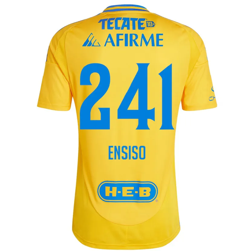 DanxenキッズEduardo Ensiso#241ゴールドイエローホームシャツ2024/25ジャージーユニフォーム