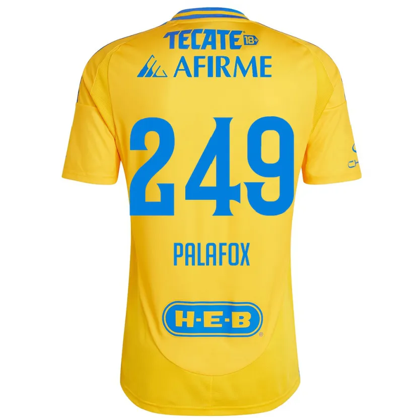DanxenキッズJosé Palafox#249ゴールドイエローホームシャツ2024/25ジャージーユニフォーム