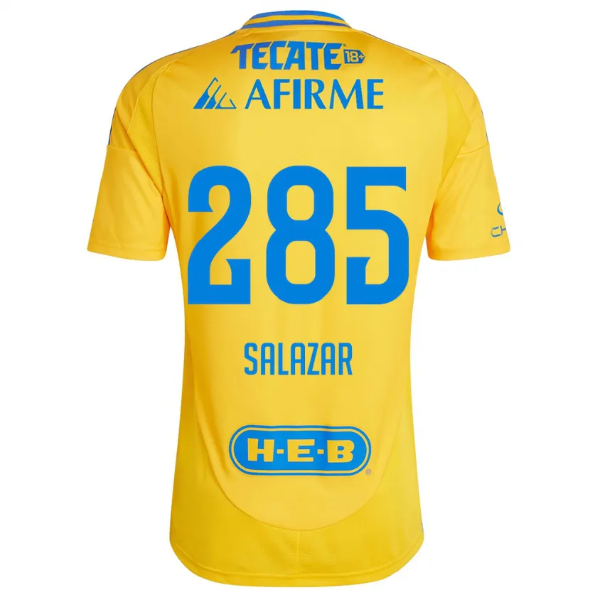 DanxenキッズBryan Salazar#285ゴールドイエローホームシャツ2024/25ジャージーユニフォーム
