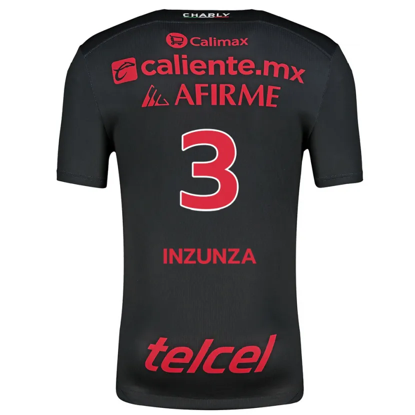 Danxenキッズラファエル・フェルナンデス#3ブラックレッドホームシャツ2024/25ジャージーユニフォーム