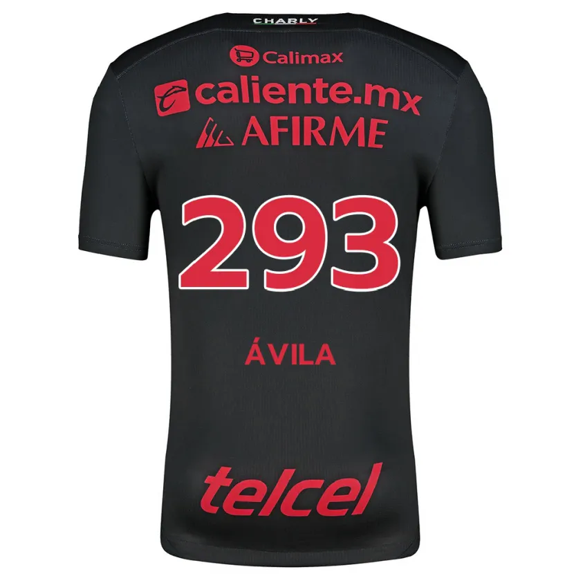 DanxenキッズDaniel Ávila#293ブラックレッドホームシャツ2024/25ジャージーユニフォーム