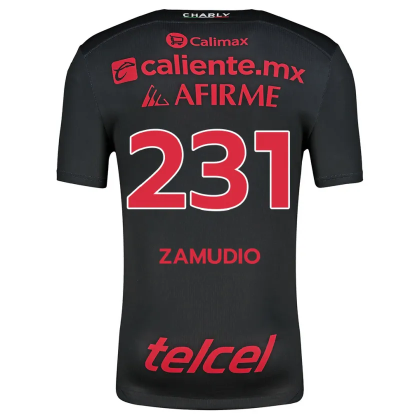 DanxenキッズIrwin Zamudio#231ブラックレッドホームシャツ2024/25ジャージーユニフォーム