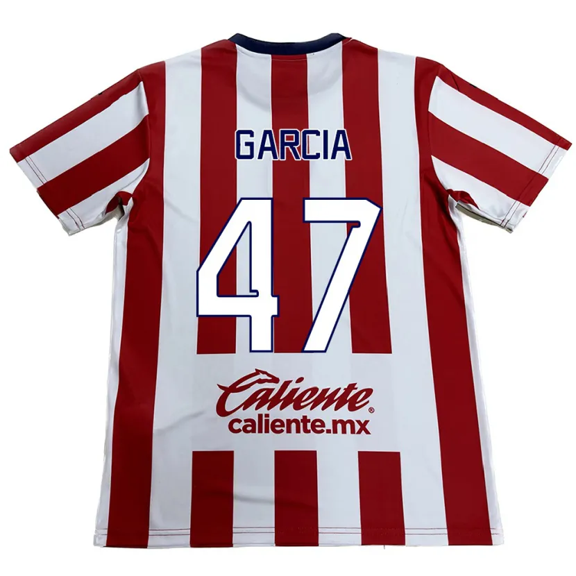 DanxenキッズGael García#47赤白ホームシャツ2024/25ジャージーユニフォーム