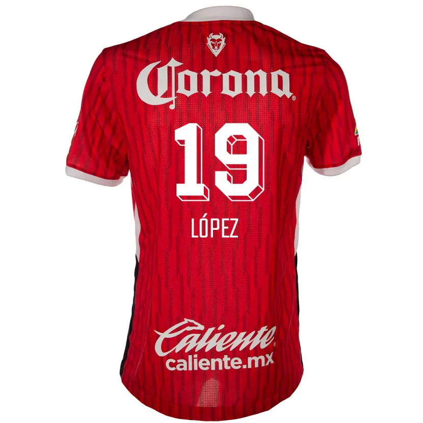 DanxenキッズIván López#19赤白ホームシャツ2024/25ジャージーユニフォーム