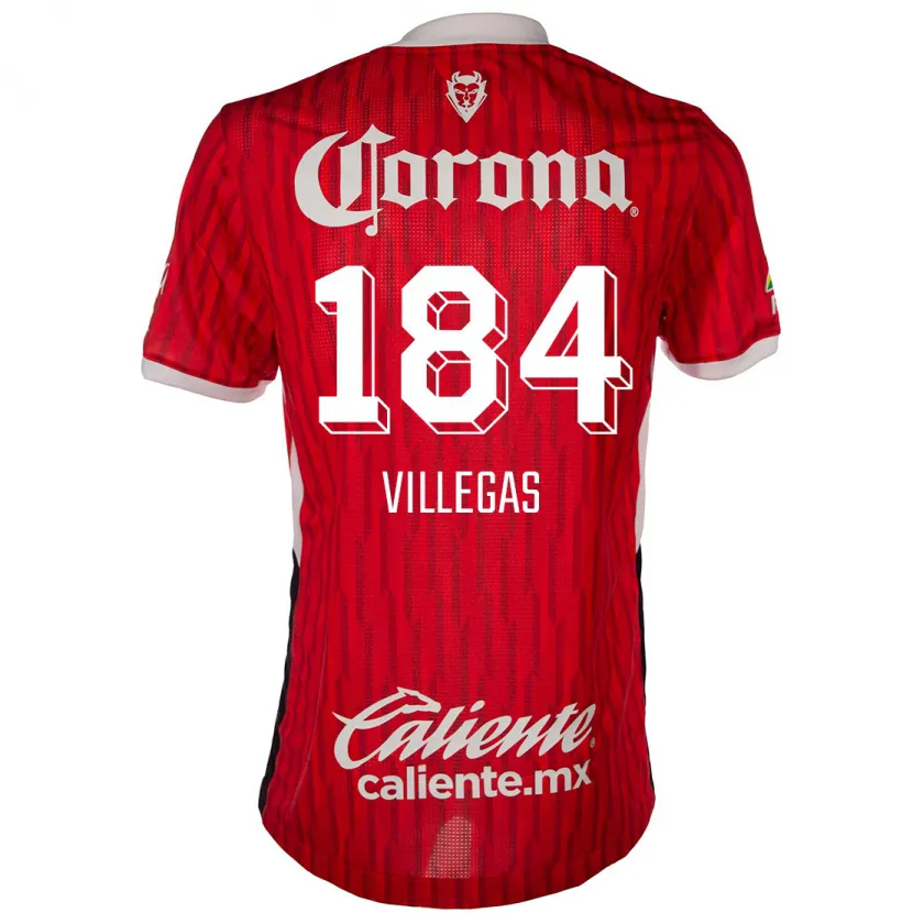 DanxenキッズAbraham Villegas#184赤白ホームシャツ2024/25ジャージーユニフォーム