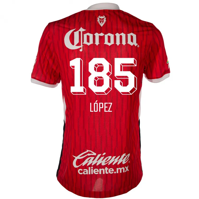 DanxenキッズDavid López#185赤白ホームシャツ2024/25ジャージーユニフォーム
