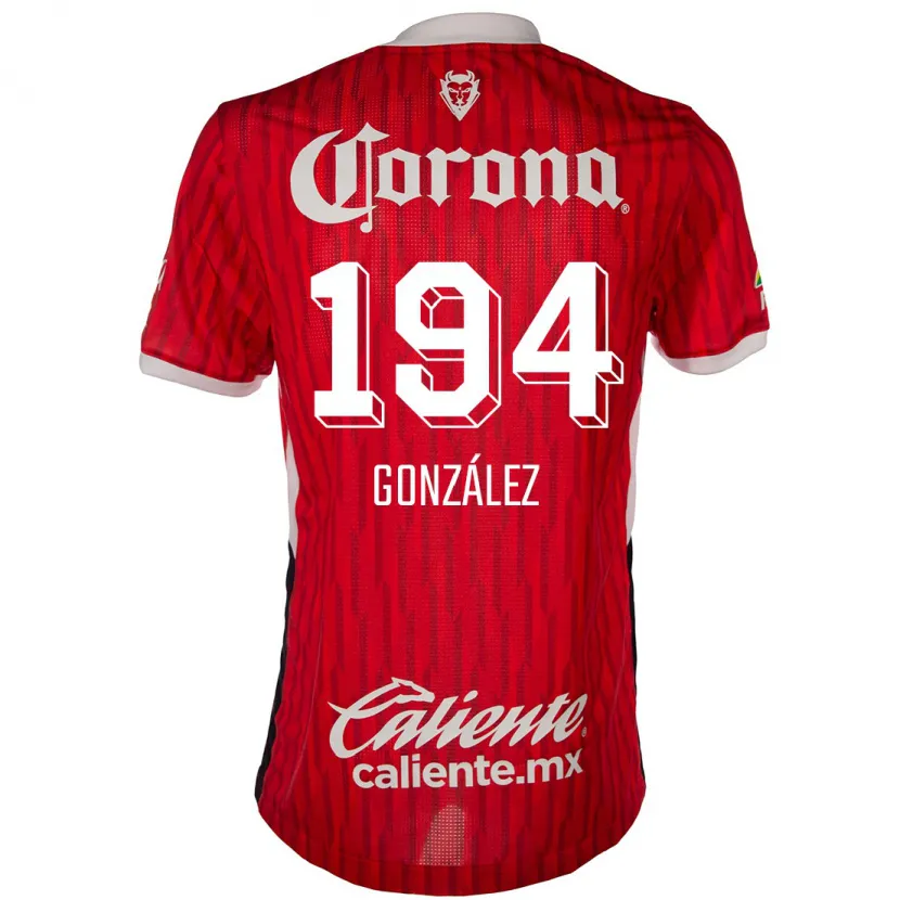 DanxenキッズCristopher González#194赤白ホームシャツ2024/25ジャージーユニフォーム
