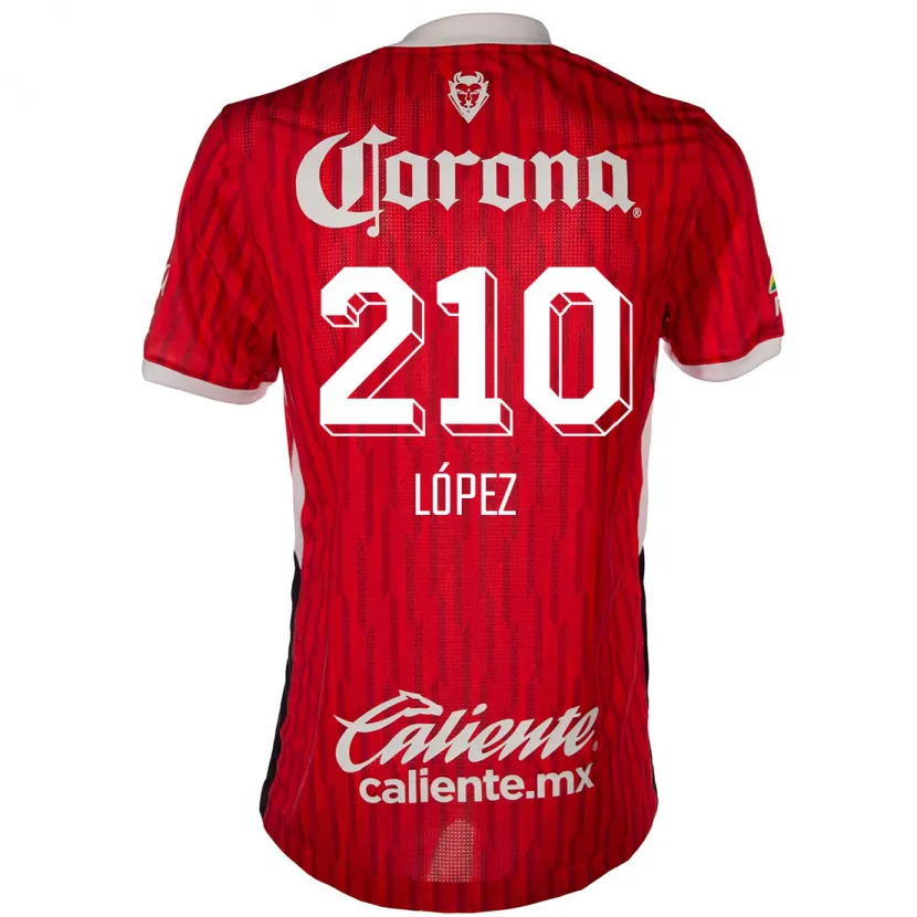 DanxenキッズJuan López#210赤白ホームシャツ2024/25ジャージーユニフォーム