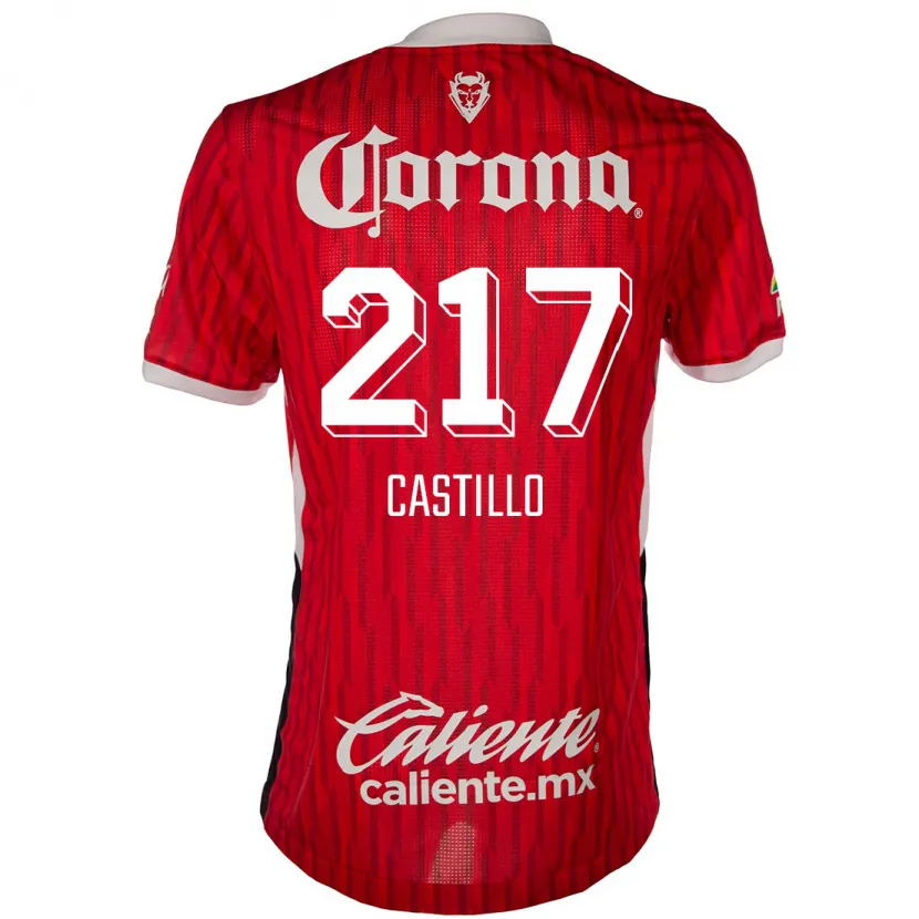 DanxenキッズKlever Castillo#217赤白ホームシャツ2024/25ジャージーユニフォーム