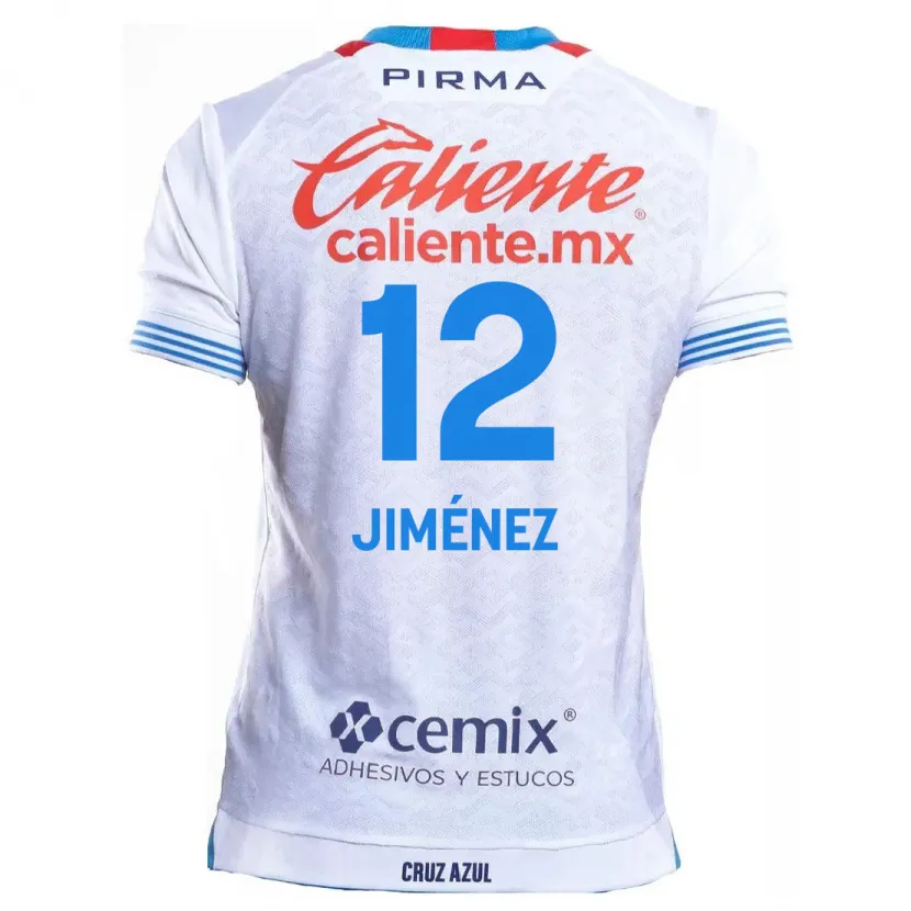 DanxenキッズLuis Jiménez#12白青アウェイシャツ2024/25ジャージーユニフォーム