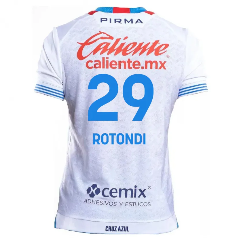 Danxenキッズカルロス・ロトンディ#29白青アウェイシャツ2024/25ジャージーユニフォーム