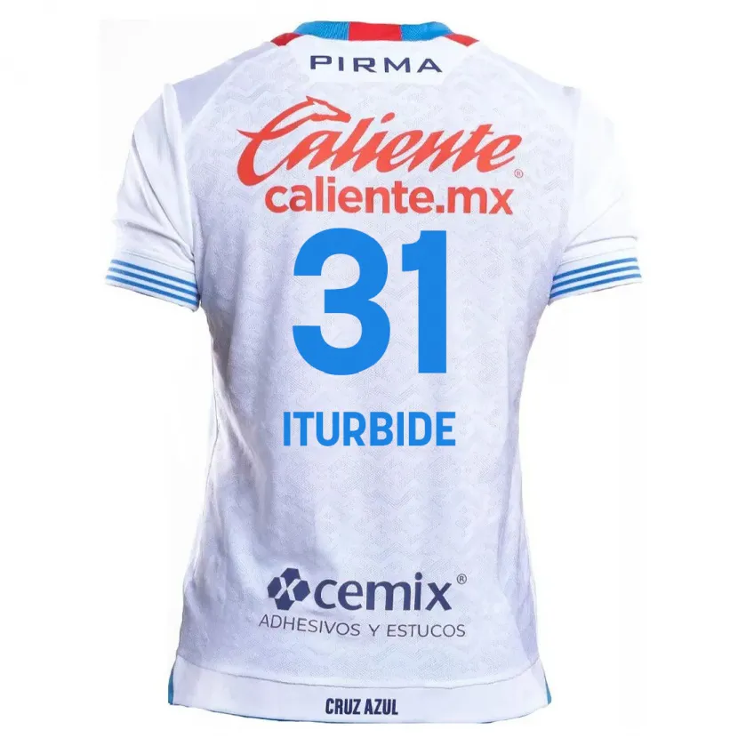 DanxenキッズLuis Iturbide#31白青アウェイシャツ2024/25ジャージーユニフォーム