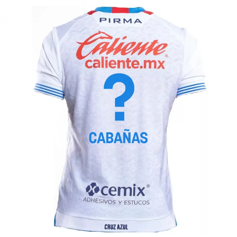 DanxenキッズAlfredo Cabañas#0白青アウェイシャツ2024/25ジャージーユニフォーム