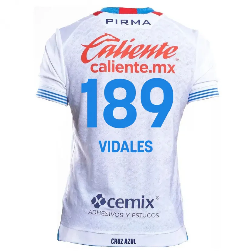 DanxenキッズÁlvaro Vidales#189白青アウェイシャツ2024/25ジャージーユニフォーム