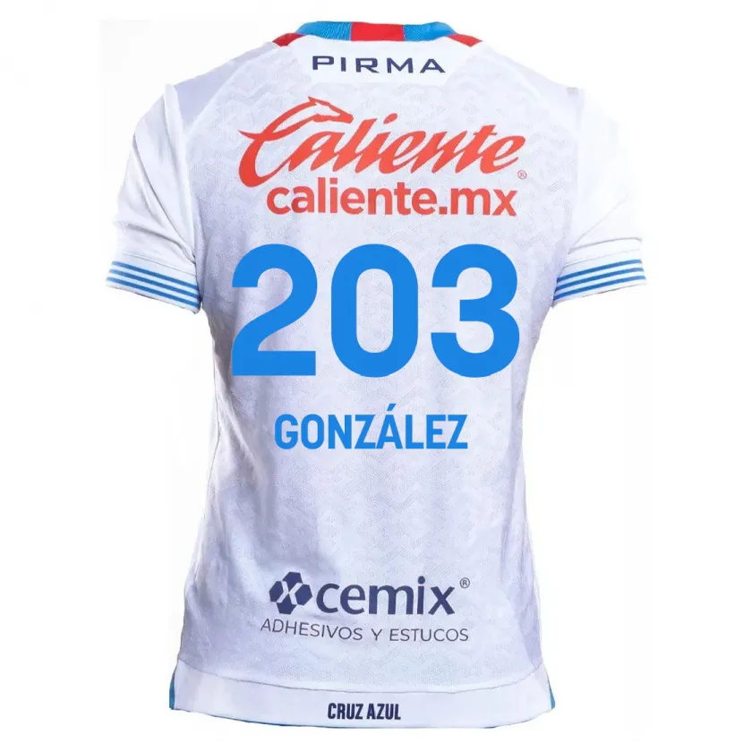 DanxenキッズRogelio González#203白青アウェイシャツ2024/25ジャージーユニフォーム