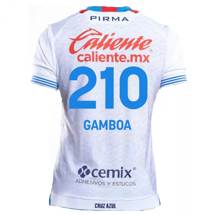 DanxenキッズBryan Gamboa#210白青アウェイシャツ2024/25ジャージーユニフォーム