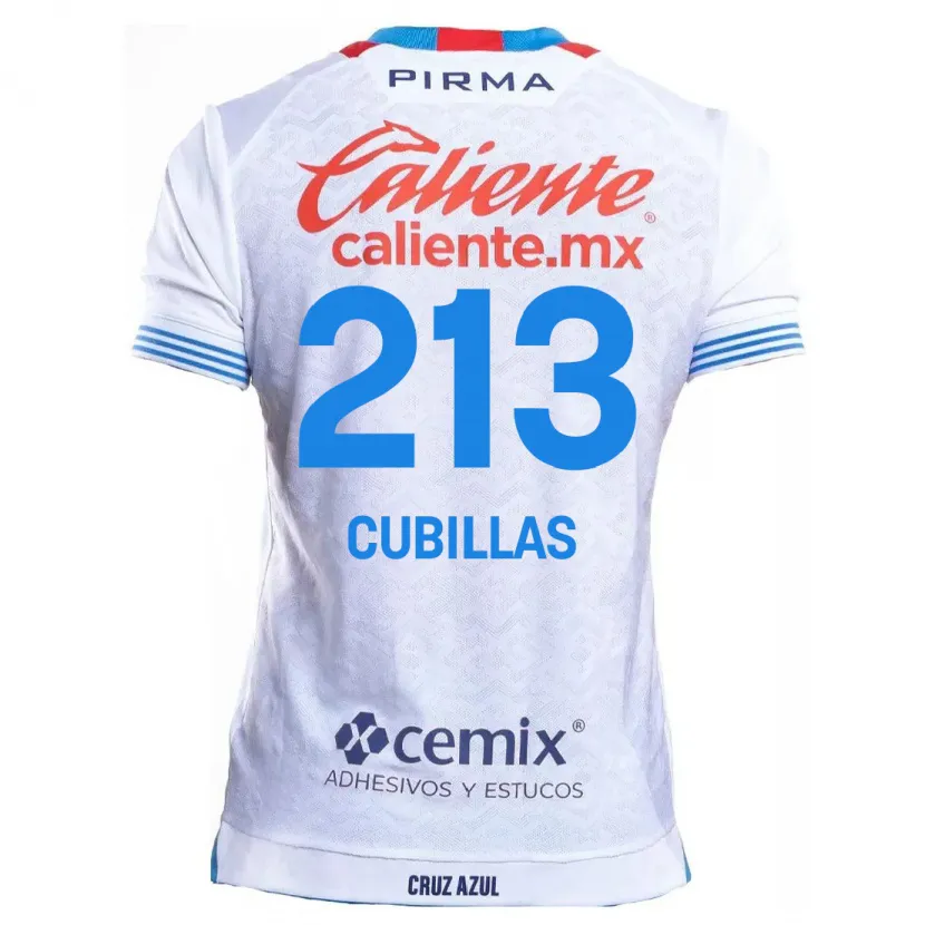 DanxenキッズAndre Cubillas#213白青アウェイシャツ2024/25ジャージーユニフォーム